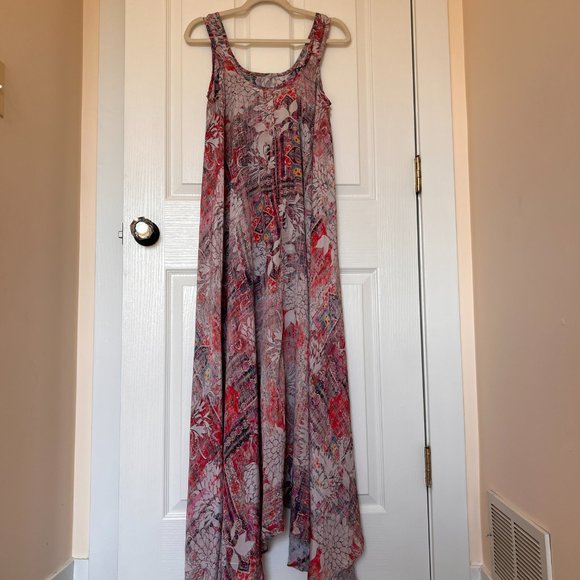 Love Kyla Bohemian Print High-Low Maxi Dress. Size small. - Picture 6 of 8